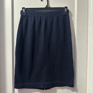 Laura Leigh Ltd‎ Sport Knit Navy Skirt in M